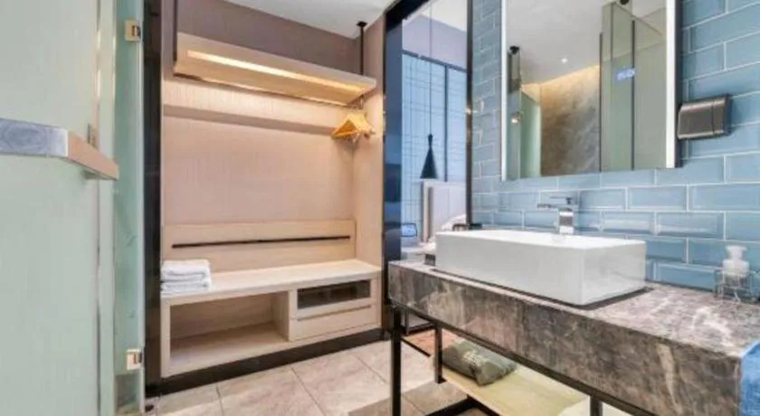 Bed in Echarm Hotel Chengdu Global Center Century City New Exhibition