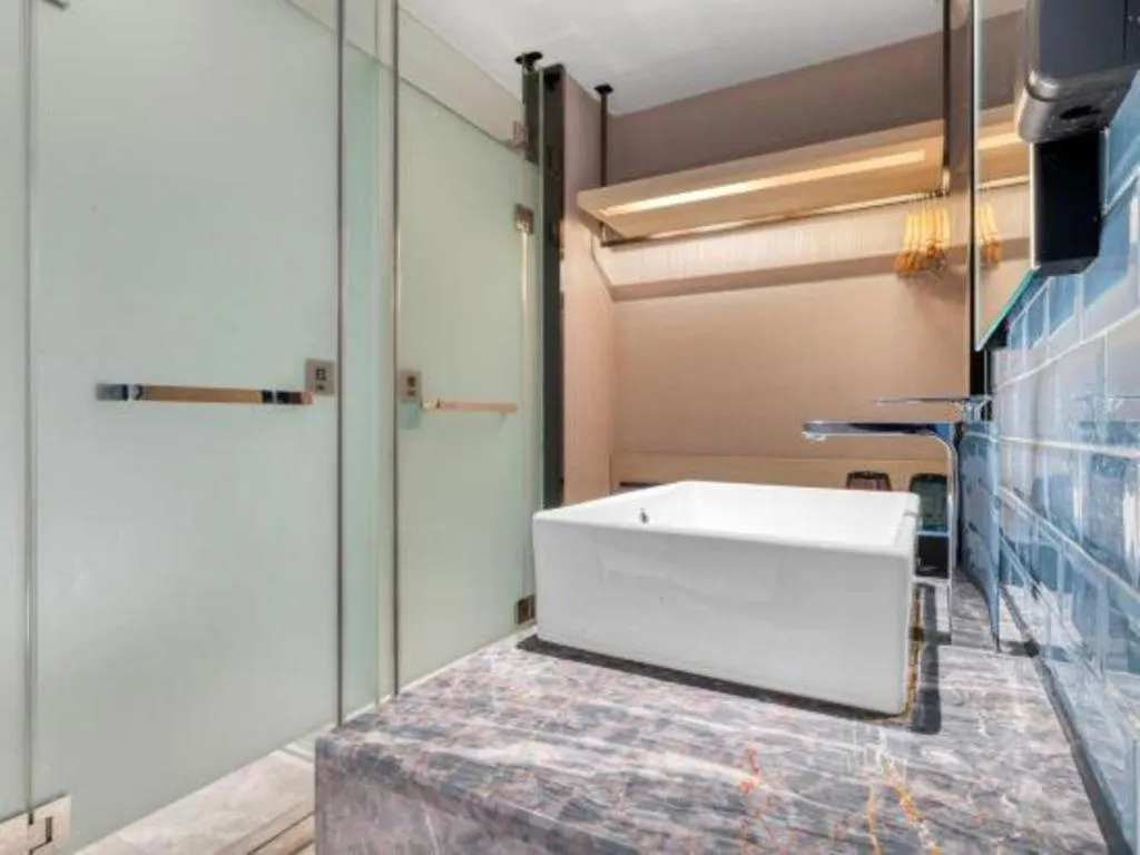 Bed in Echarm Hotel Chengdu Global Center Century City New Exhibition