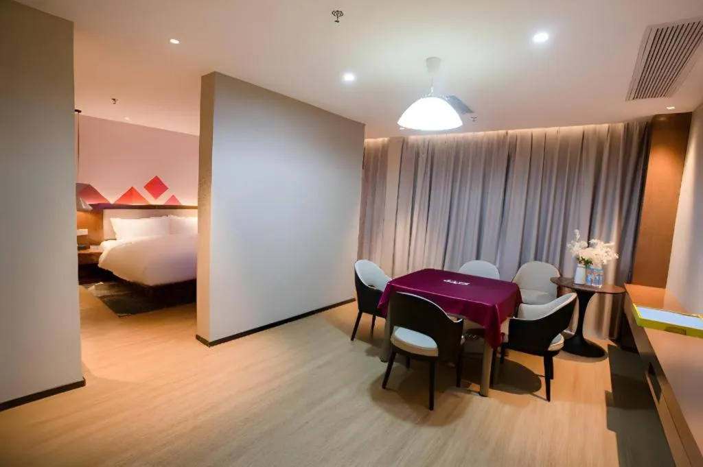 Bed in Borrman Hotel Baise High-speed Railway Station Hengning Plaza