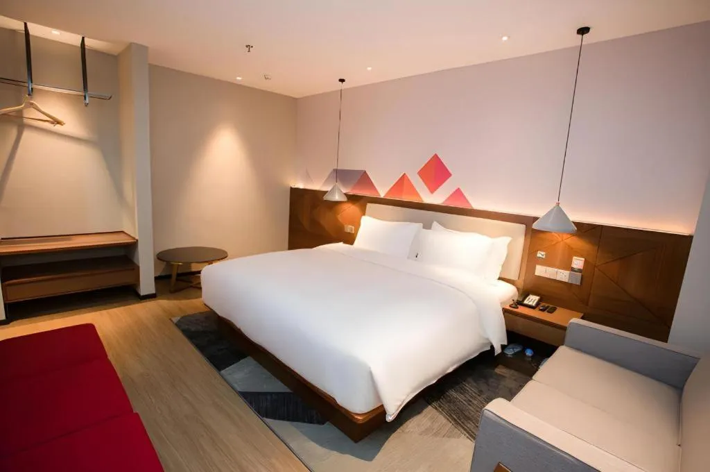 Bed in Borrman Hotel Baise High-speed Railway Station Hengning Plaza