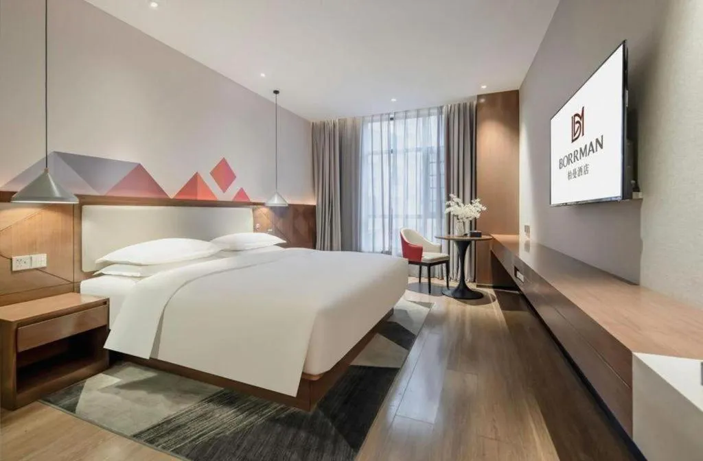 Bed in Borrman Hotel Baise High-speed Railway Station Hengning Plaza