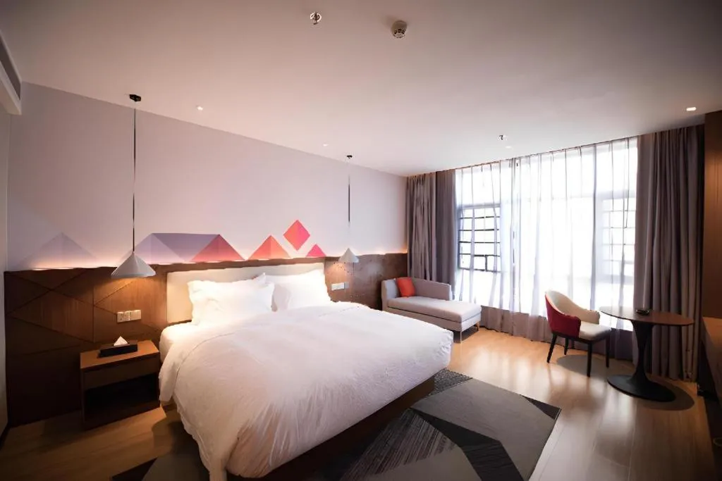 Bed in Borrman Hotel Baise High-speed Railway Station Hengning Plaza