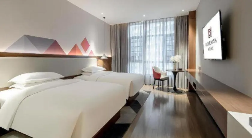 Bed in Borrman Hotel Baise High-speed Railway Station Hengning Plaza