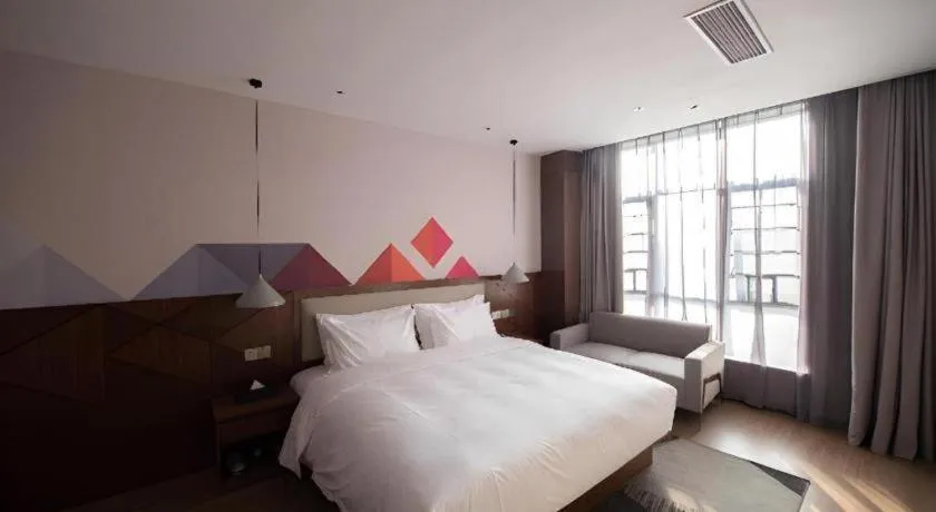 Bed in Borrman Hotel Baise High-speed Railway Station Hengning Plaza