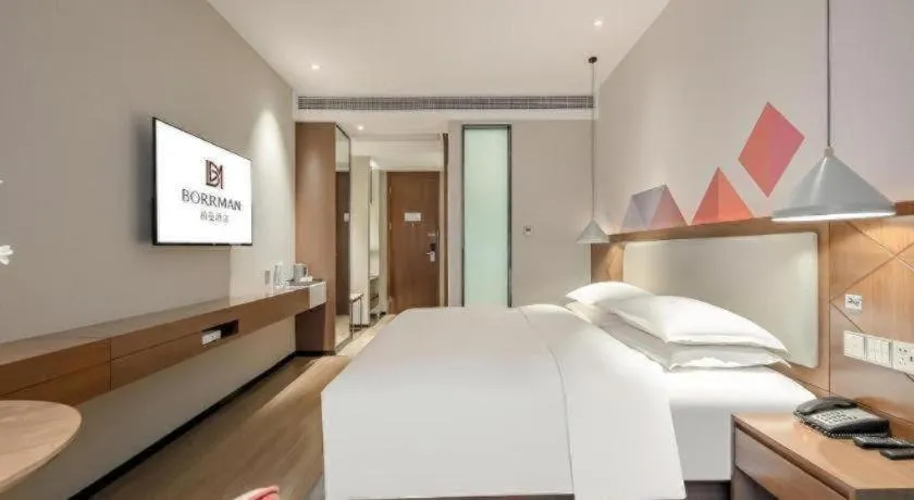 Bed in Borrman Hotel Baise High-speed Railway Station Hengning Plaza