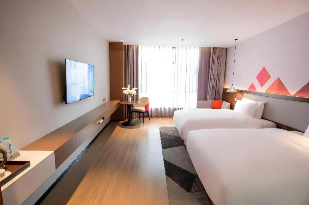 Bed in Borrman Hotel Baise High-speed Railway Station Hengning Plaza