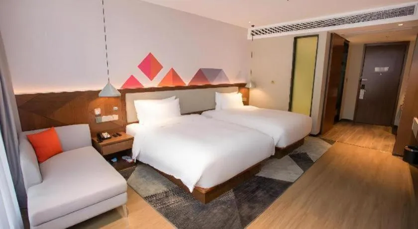Bed in Borrman Hotel Baise High-speed Railway Station Hengning Plaza