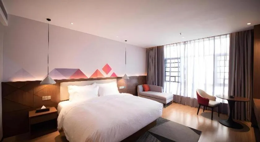 Bed in Borrman Hotel Baise High-speed Railway Station Hengning Plaza