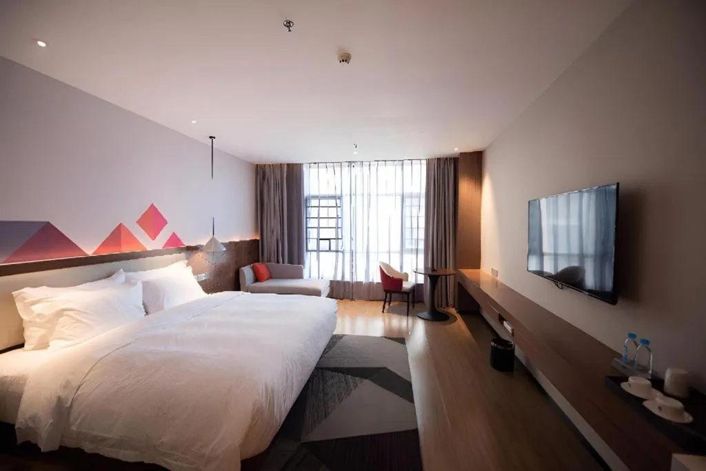 Bed in Borrman Hotel Baise High-speed Railway Station Hengning Plaza