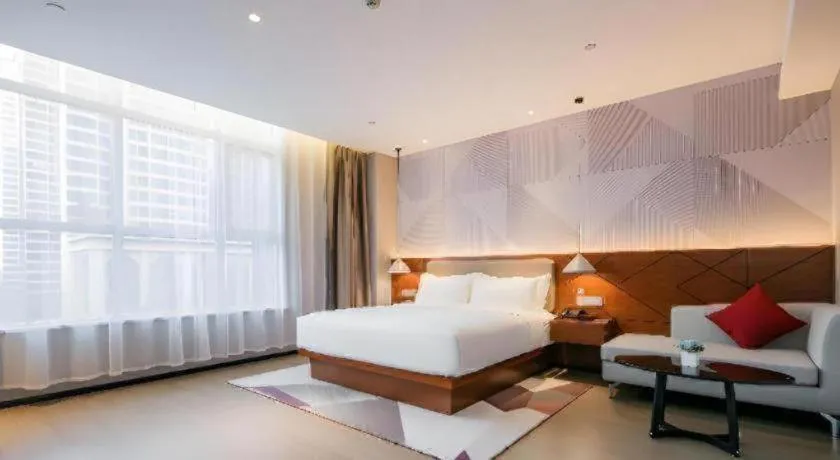 Bed in Borrman Hotel Xi'an North High-speed Railway Station