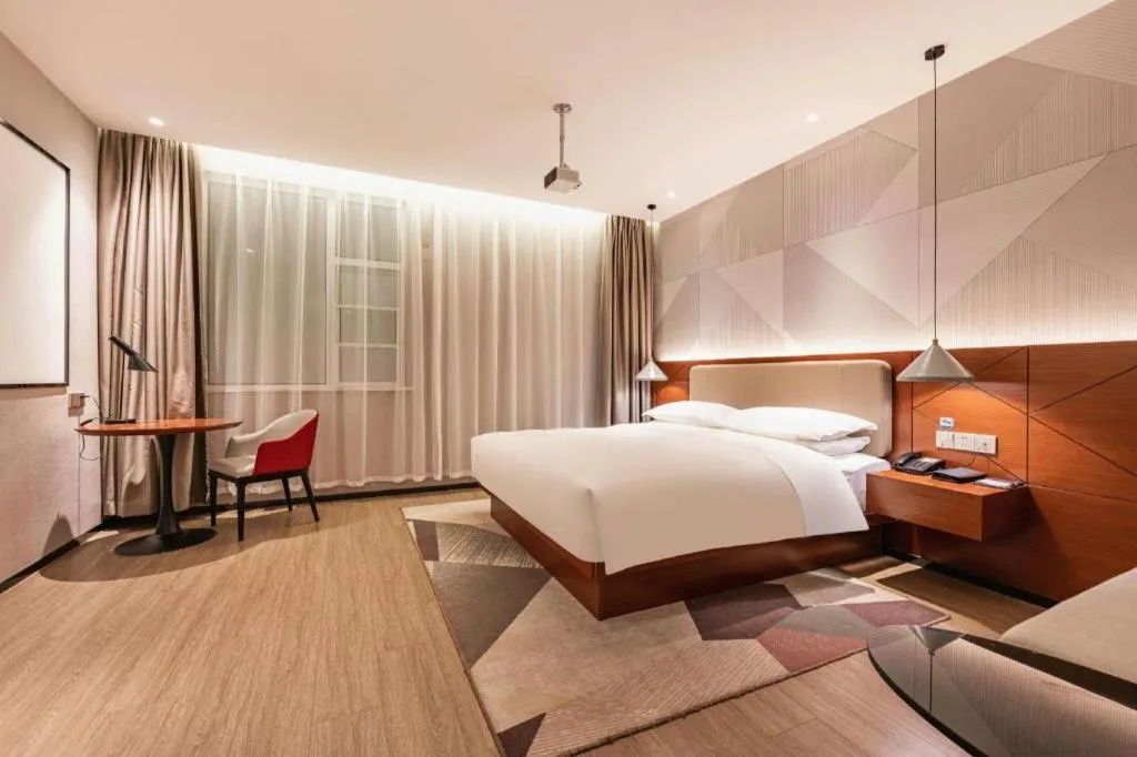 Bed in Borrman Hotel Xi'an North High-speed Railway Station