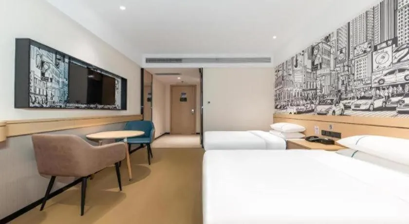 Bed in City Comfort Inn Jingzhou Fantawild Shashi Middle School