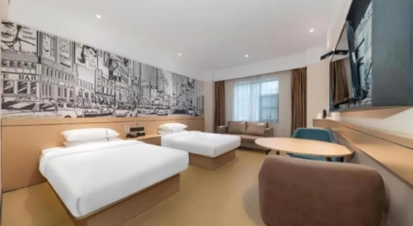 Bed in City Comfort Inn Jingzhou Fantawild Shashi Middle School