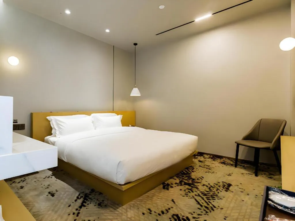 Bed in Borrman Hotel Jining High-tech Huangtun