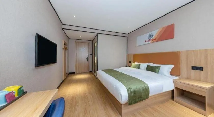 Bed in Shell Hotel Shnaghai Beiqiao Metro Station