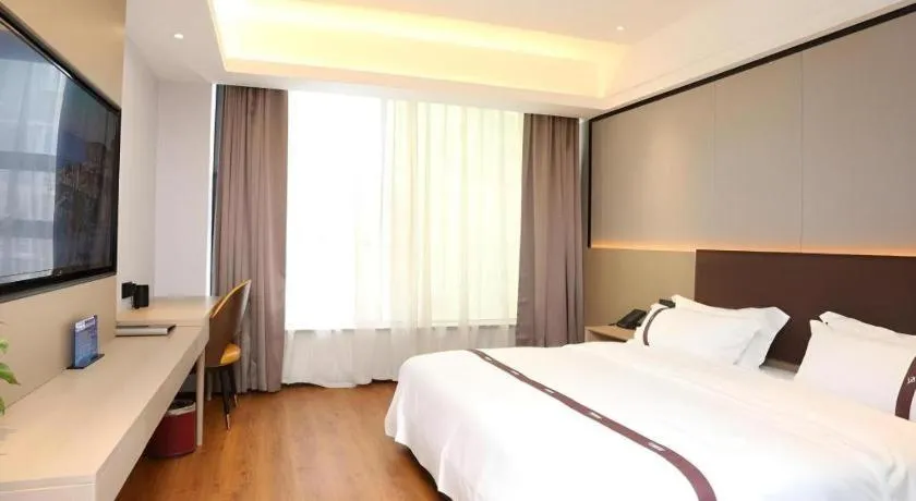 Bed in Gya Hotel Beijing Shunyi Yanjing Bridge