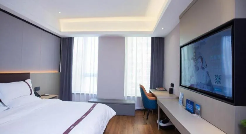 Bed in Gya Hotel Beijing Shunyi Yanjing Bridge