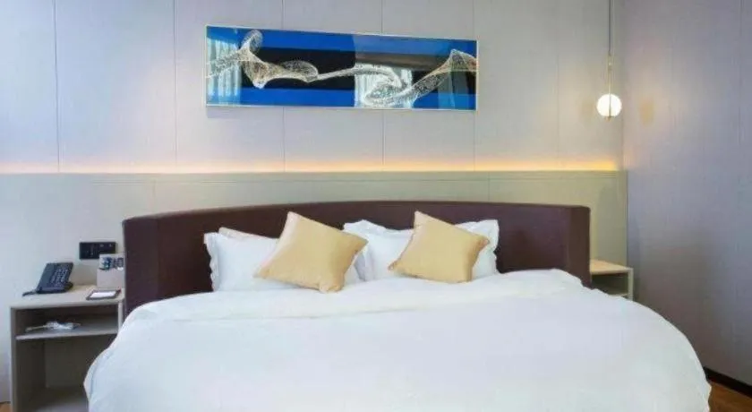Bed in Gya Hotel Beijing Shunyi Yanjing Bridge