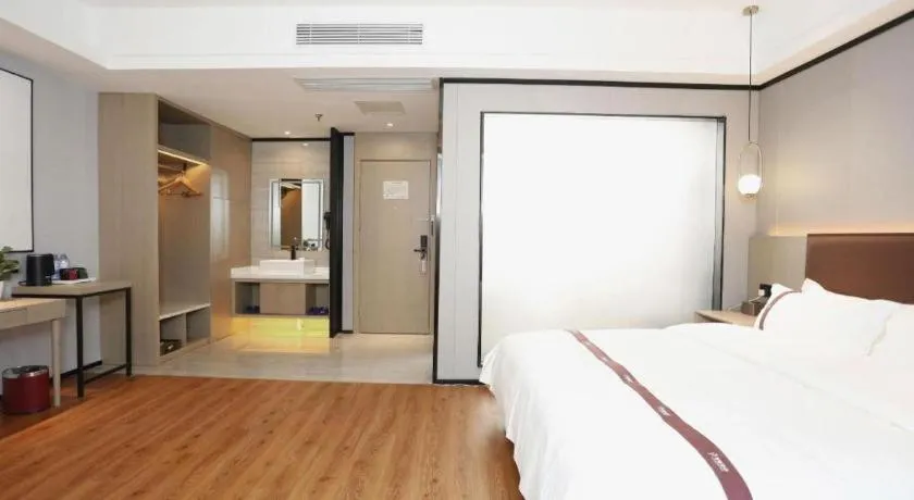 Bed in Gya Hotel Beijing Shunyi Yanjing Bridge