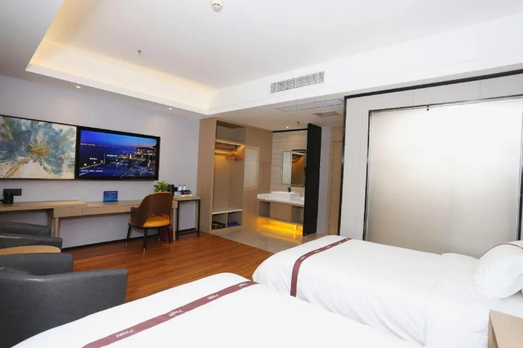 Bed in Gya Hotel Beijing Shunyi Yanjing Bridge
