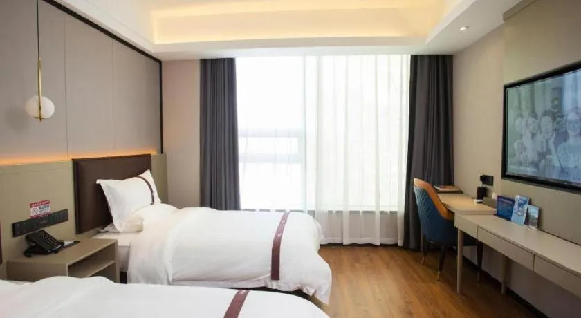 Bed in Gya Hotel Beijing Shunyi Yanjing Bridge