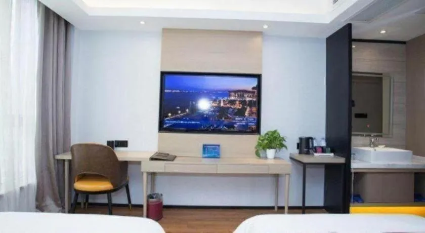 Bed in Gya Hotel Beijing Shunyi Yanjing Bridge