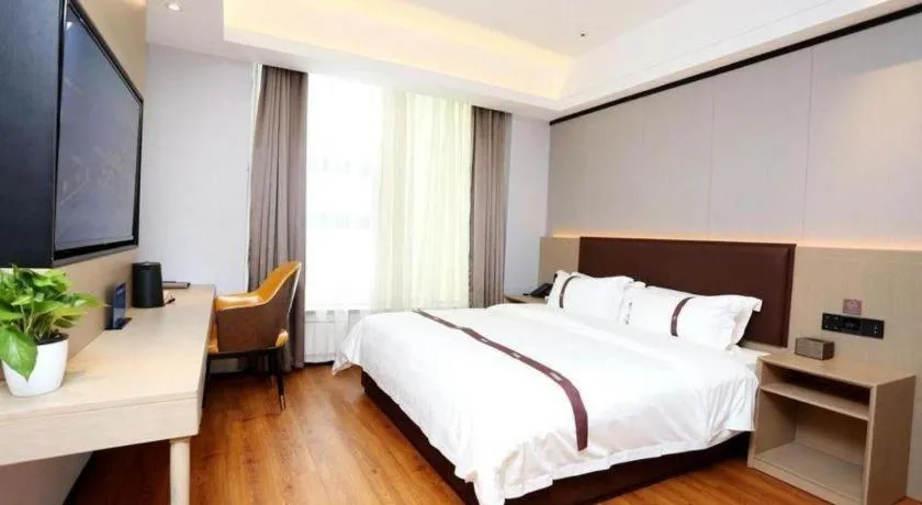 Bed in Gya Hotel Beijing Shunyi Yanjing Bridge