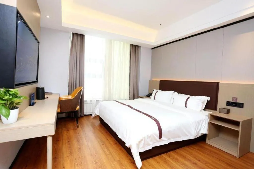 Bed in Gya Hotel Beijing Shunyi Yanjing Bridge