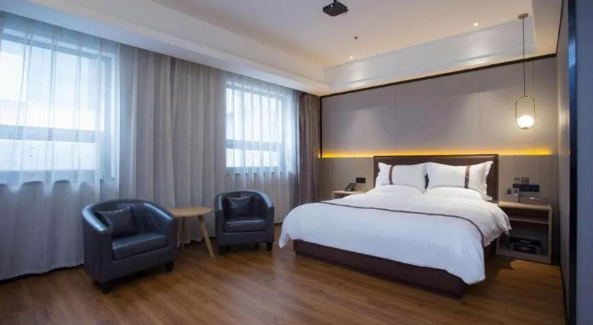 Bed in Gya Hotel Beijing Shunyi Yanjing Bridge
