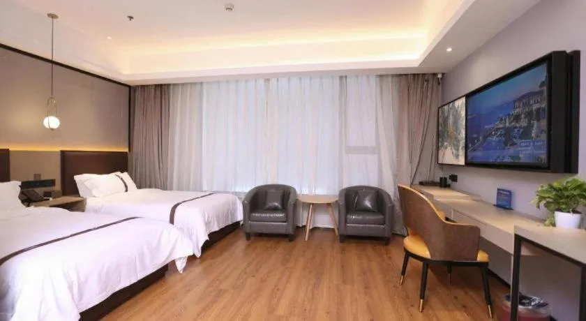 Bed in Gya Hotel Beijing Shunyi Yanjing Bridge