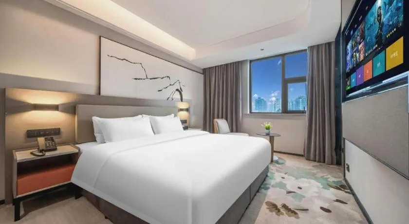 Bed in GreenTree Eastern Chongqing Yangjiaping Pedestrian Street Mixc Hotel