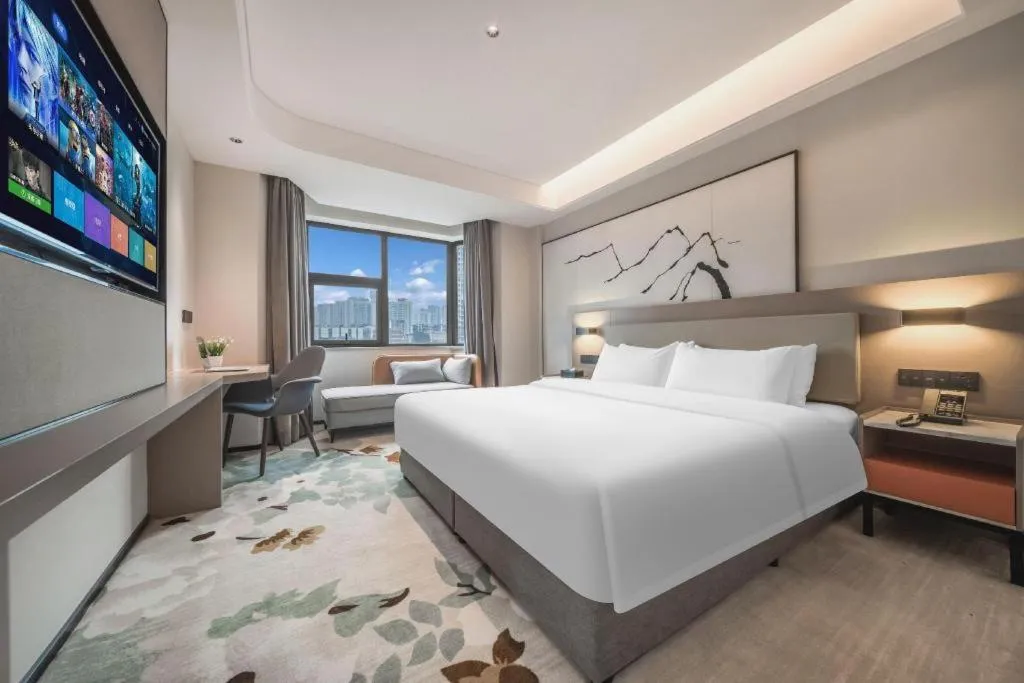 Bed in GreenTree Eastern Chongqing Yangjiaping Pedestrian Street Mixc Hotel