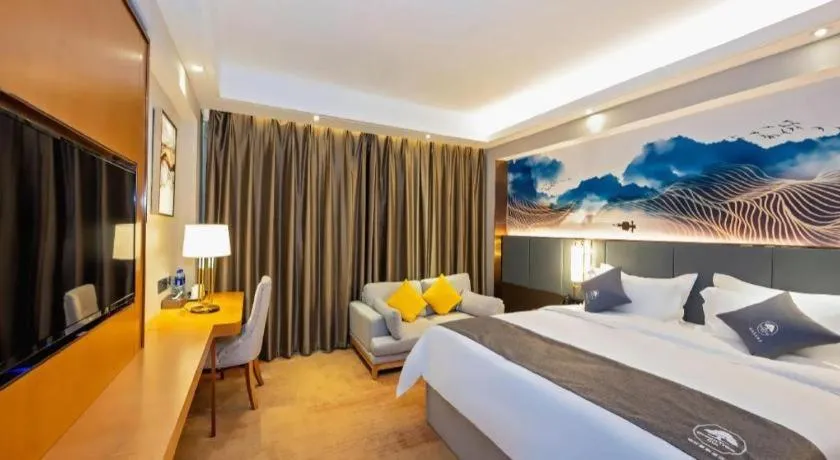 Bed in Gya Hotel Zhuhai International Airport New Town