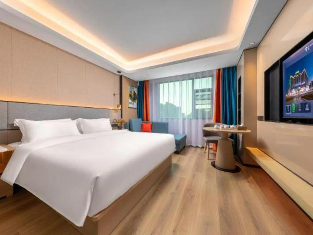Bed in Gya Hotel Zhuhai International Airport New Town