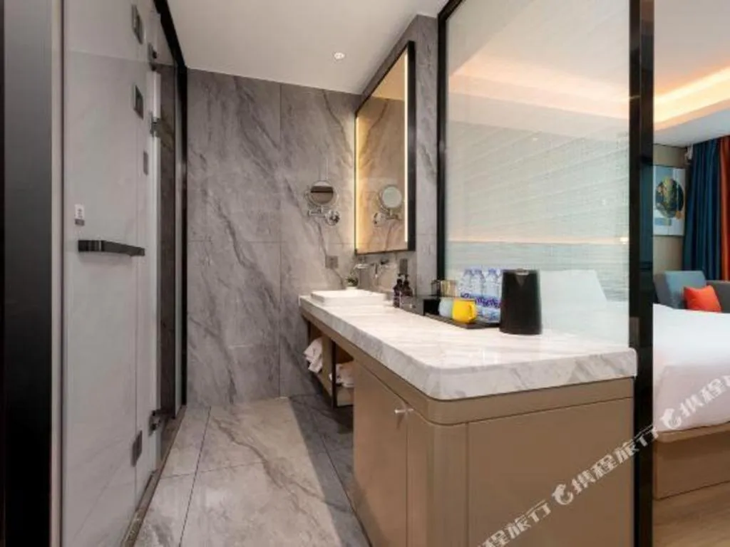 Bed in Gya Hotel Zhuhai International Airport New Town