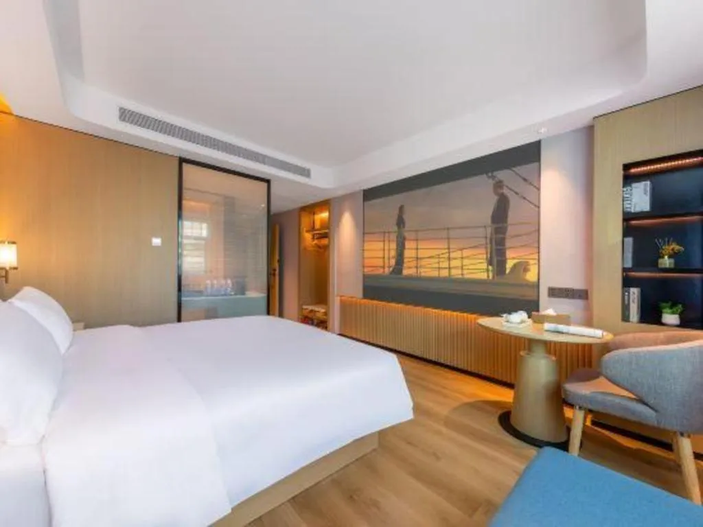 Bed in Gya Hotel Zhuhai International Airport New Town