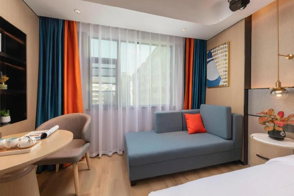 Bed in Gya Hotel Zhuhai International Airport New Town