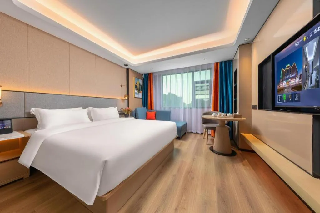 Bed in Gya Hotel Zhuhai International Airport New Town