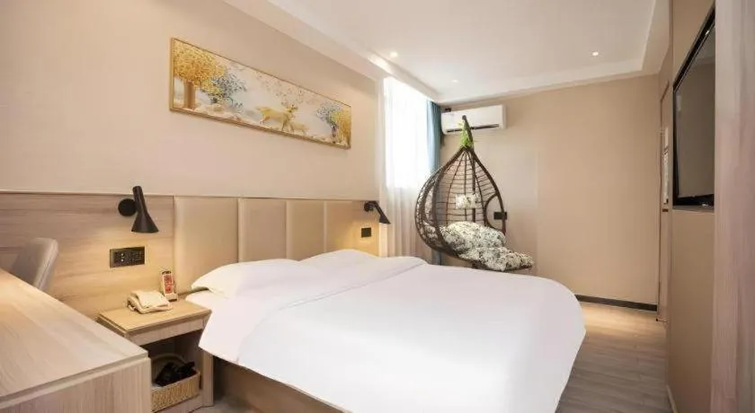 Bed in Green Tree Inn Nanjing Xinjiekou Wangfu Avenue