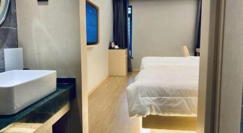 Bed in Deep Sleep Hotel Nanjing Confucius Temple Metro Station