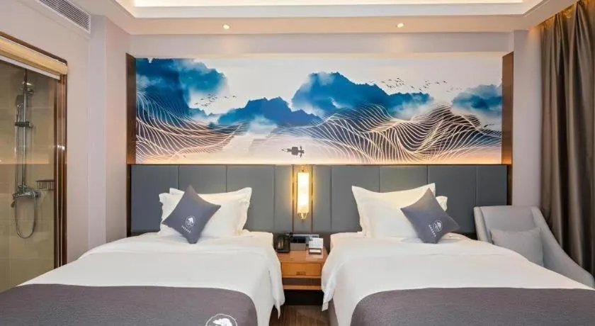 Bed in Green Tree Inn Zhuhai International Airport Huafa Shangdu