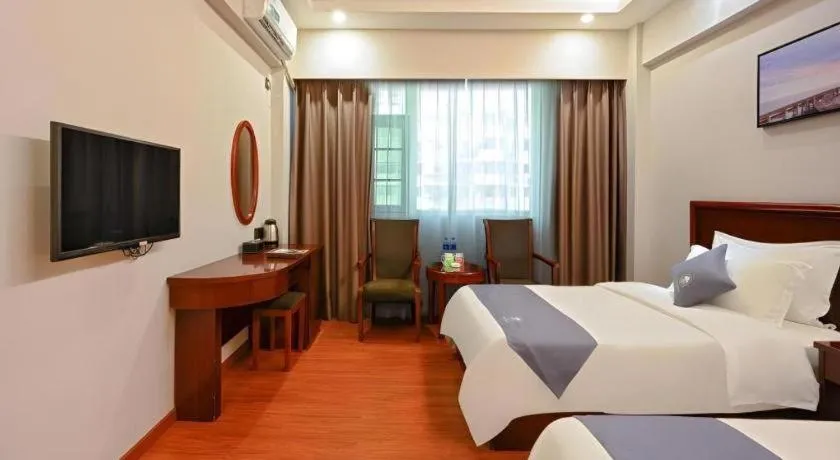 Bed in Green Tree Inn Zhuhai International Airport Huafa Shangdu