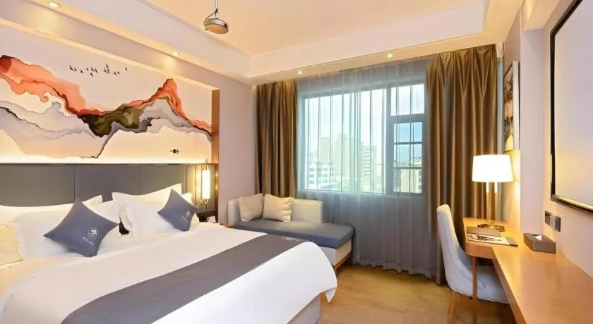 Bed in Green Tree Inn Zhuhai International Airport Huafa Shangdu
