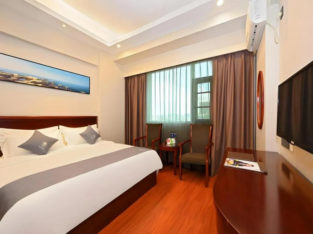 Bed in Green Tree Inn Zhuhai International Airport Huafa Shangdu