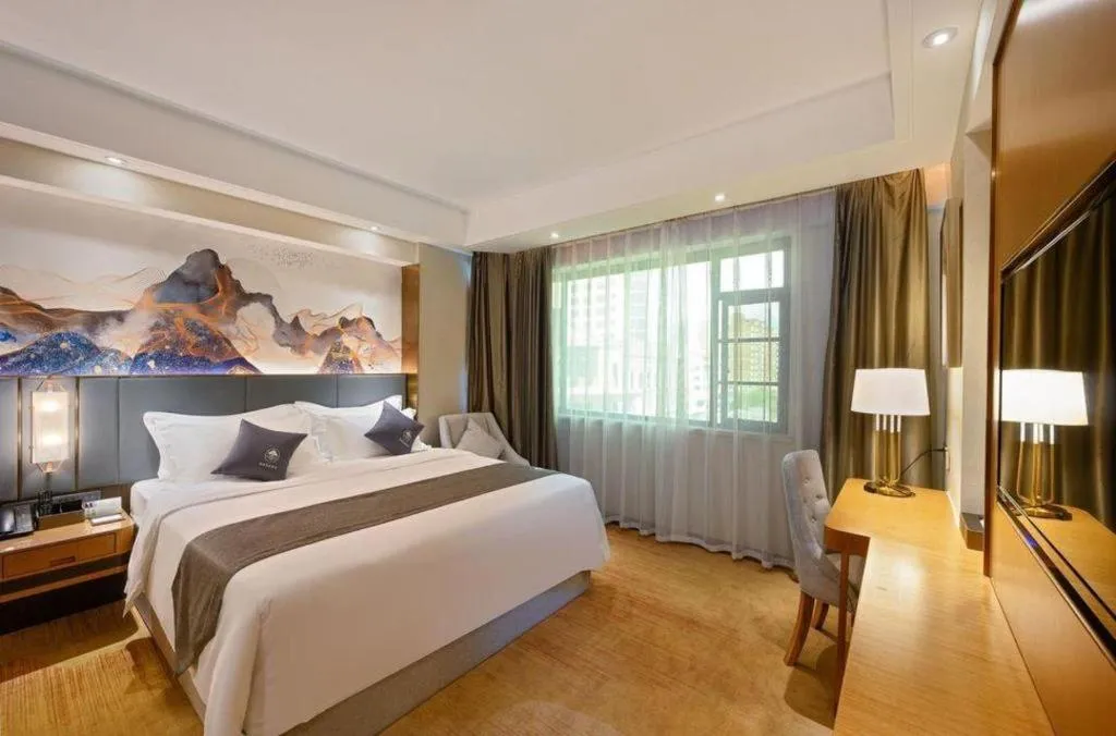 Bed in Green Tree Inn Zhuhai International Airport Huafa Shangdu