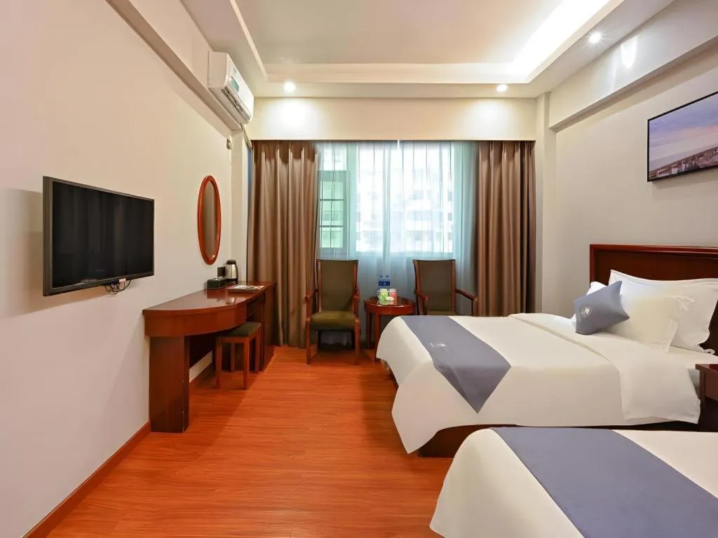 Bed in Green Tree Inn Zhuhai International Airport Huafa Shangdu