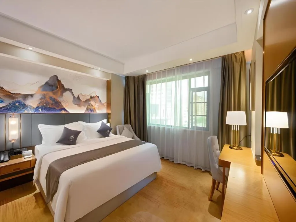 Bed in Green Tree Inn Zhuhai International Airport Huafa Shangdu