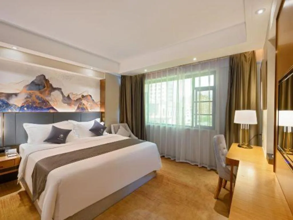 Bed in Green Tree Inn Zhuhai International Airport Huafa Shangdu