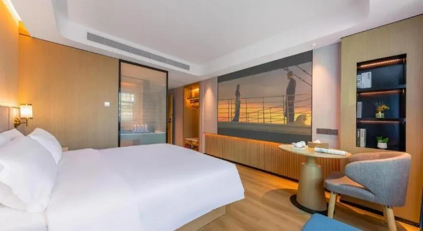 Bed in Green Tree Inn Zhuhai International Airport Huafa Shangdu