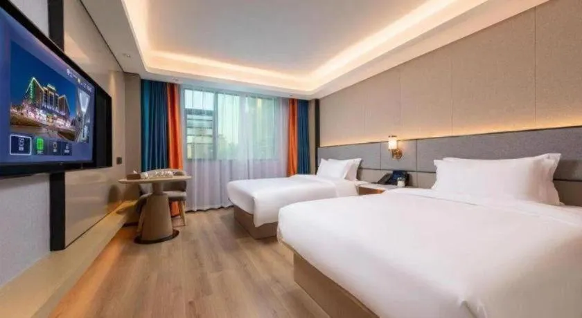 Bed in Green Tree Inn Zhuhai International Airport Huafa Shangdu